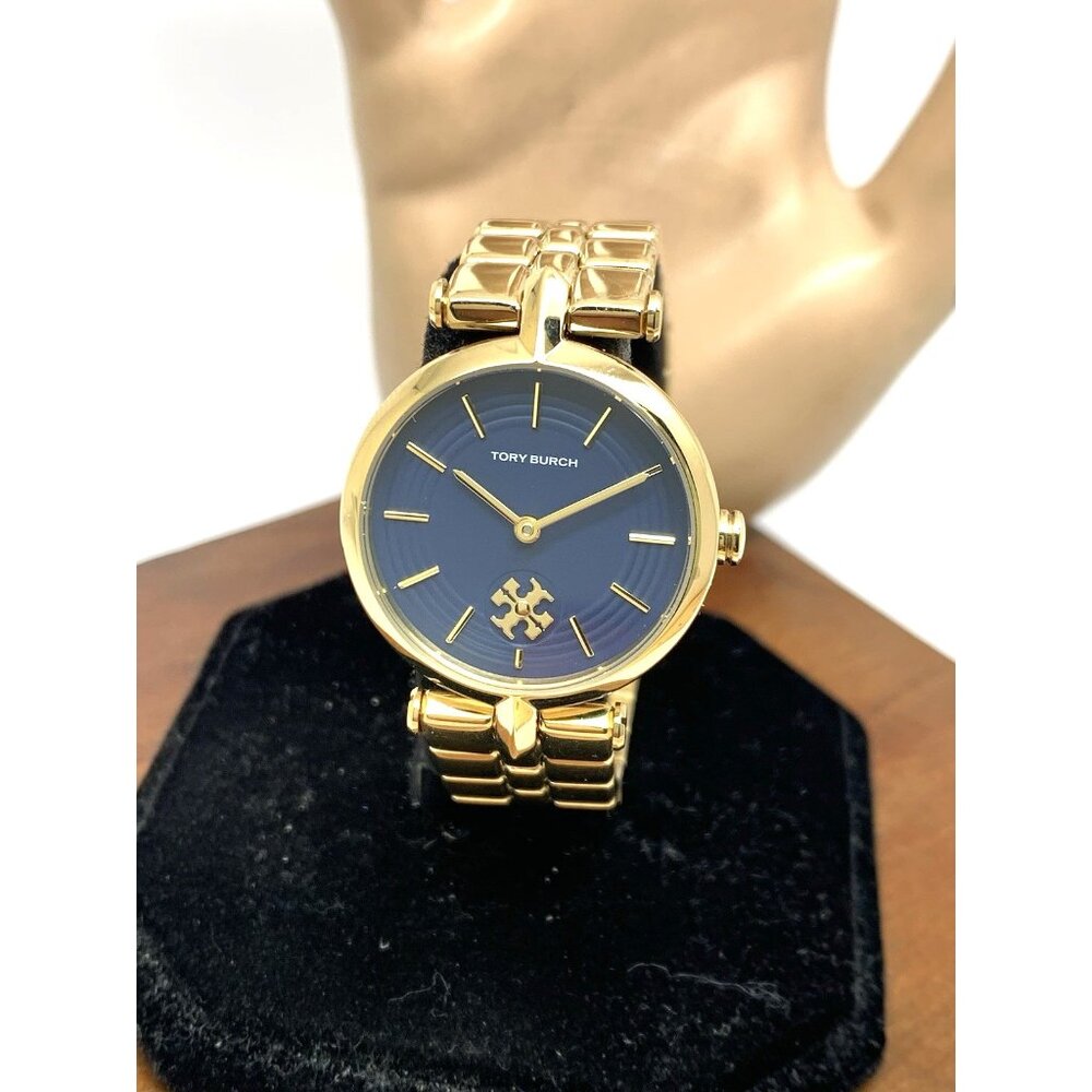 Tory Burch Women's Watch TBW2043 Kira Quartz Blue Dial Gold Stainless Steel 30mm